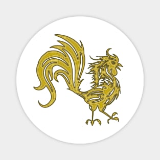 1981-1982, Golden Rooster Chinese Zodiac Emblem Magnet